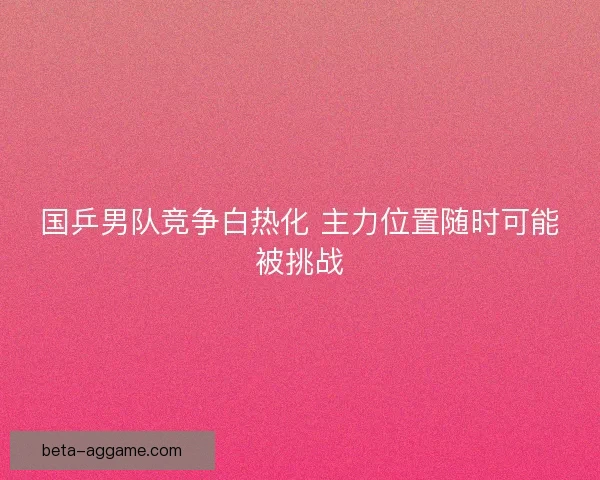 国乒男队竞争白热化 主力位置随时可能被挑战